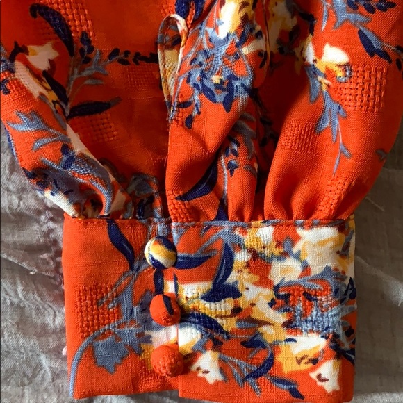 NWOT 40s Style Floral Blouse - Picture 4 of 4